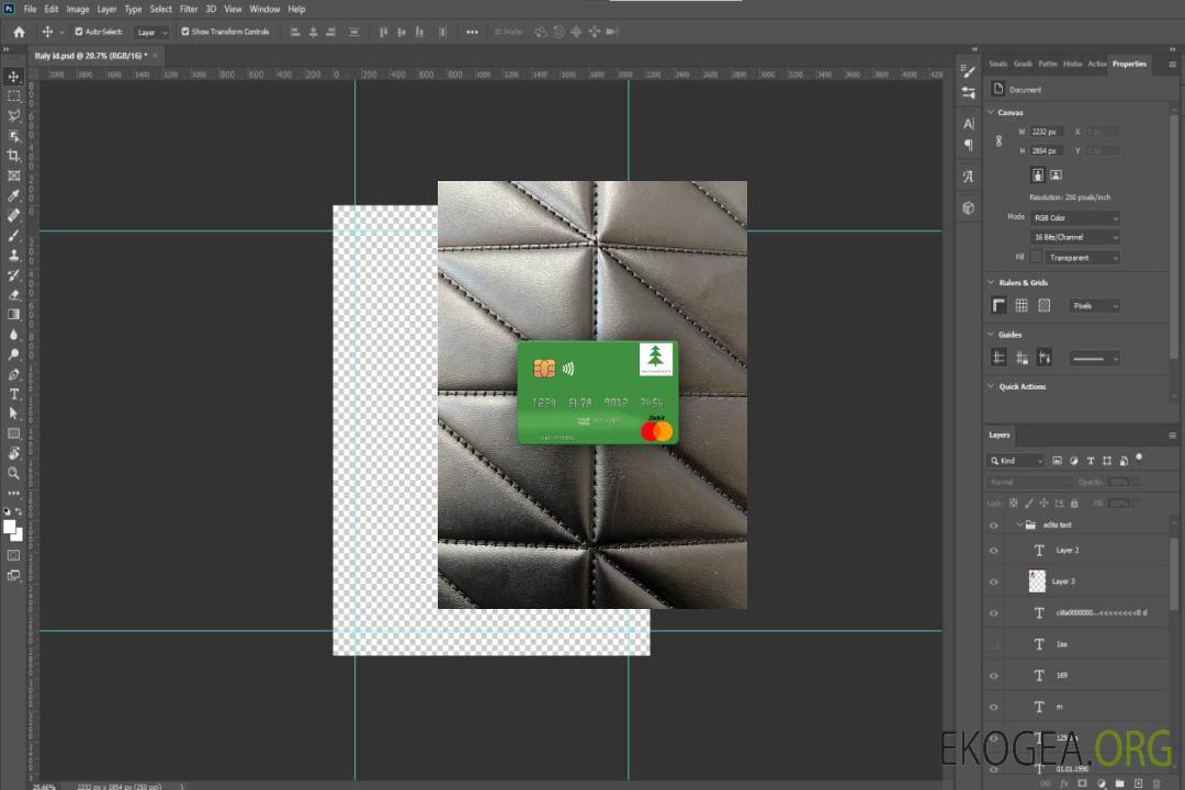 Soudan du Sud Eden Commercial Bank mastercard photolook recto template